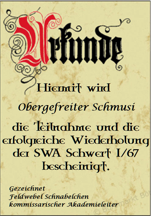 SWA Schwert I67 Schmusi